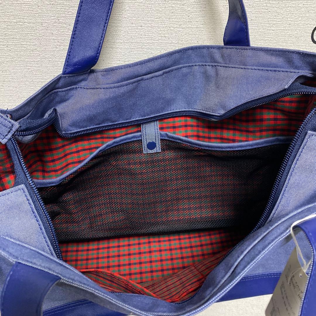 新品familiar 刺繍トートバッグ ネイビー