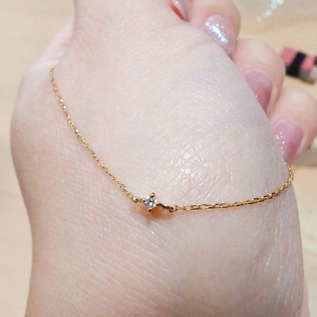 ete k18 ダイヤモンド　ブレスレット　0.014ct