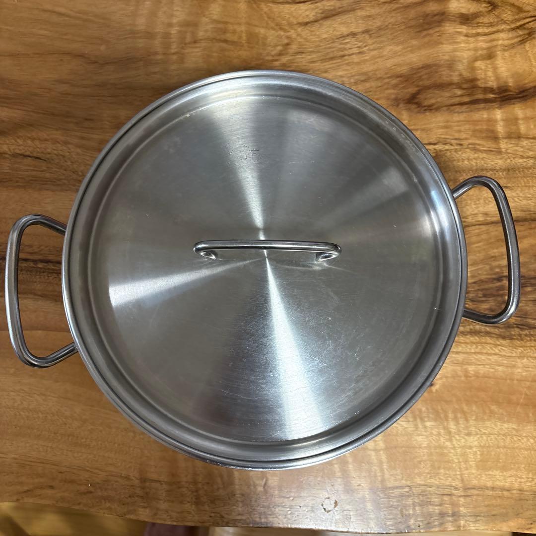 フィスラー 24 旧プロコレクション　ステンレス製 両手鍋 蓋付き