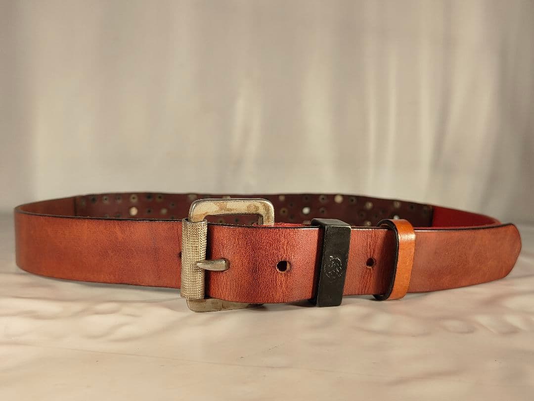 【ヴィンテージ】DIESEL ディーゼル　高級ドレスベルト　極艶本革真鍮　正規品