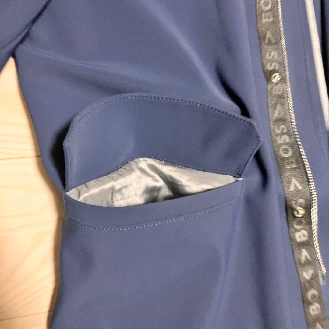 【美品】HUGO BOSS ネイビー ステンカラーコート ヒューゴボス　52