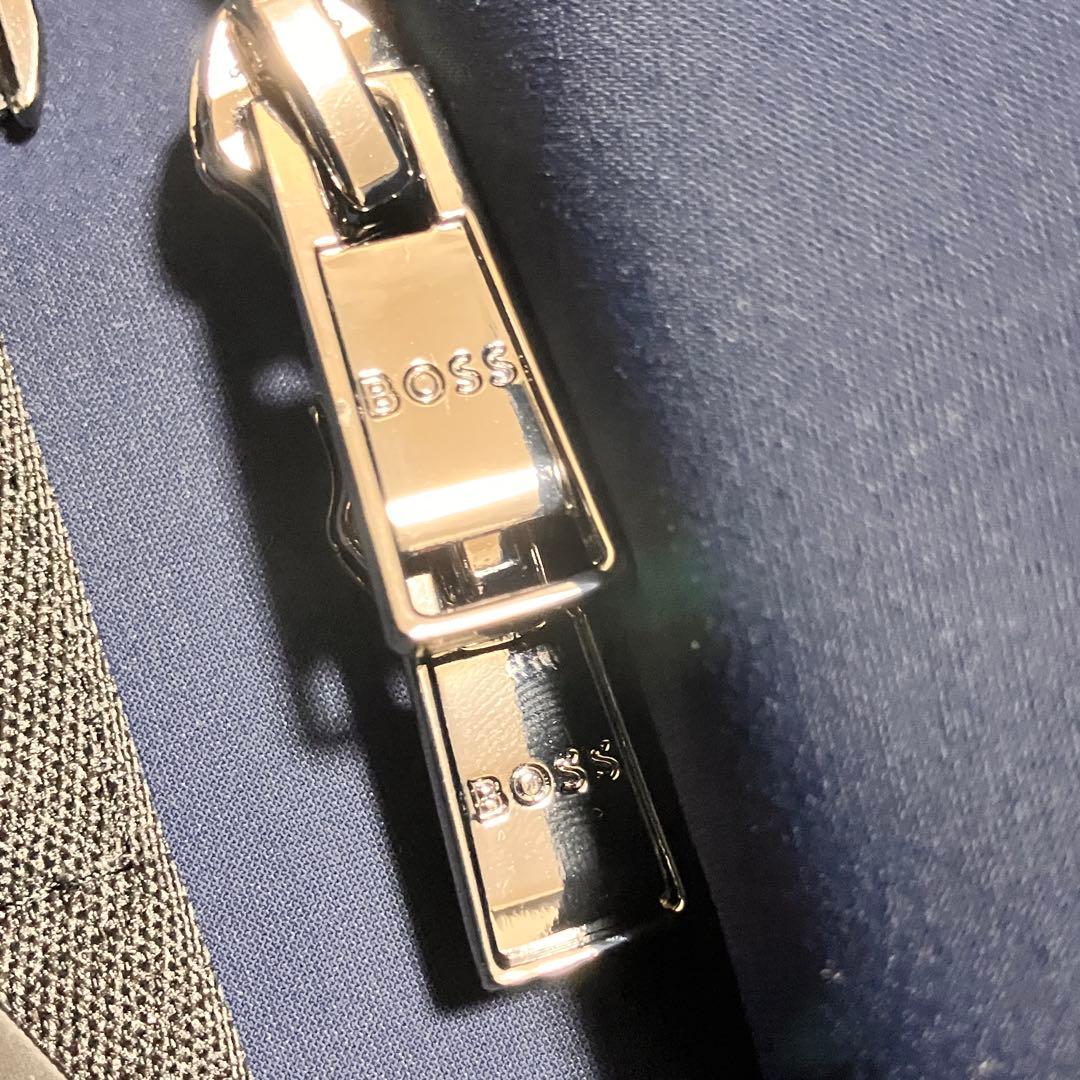 【美品】HUGO BOSS ネイビー ステンカラーコート ヒューゴボス　52