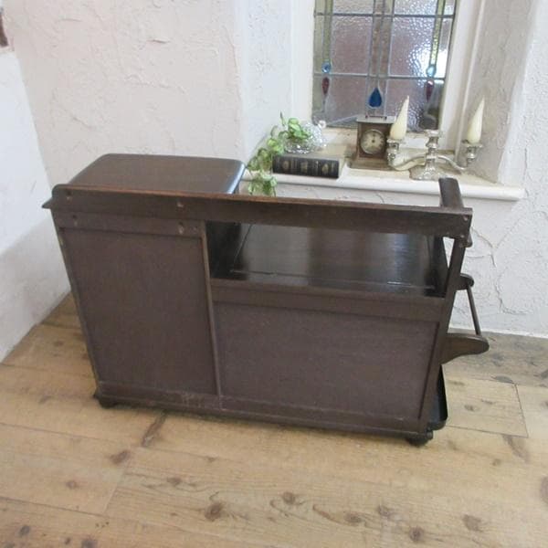 イギリス アンティーク 家具 テレフォンベンチ サイドテーブル 収納 6931d