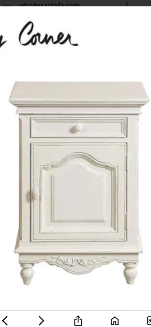 フレンチシャビー ホワイトキャビネット