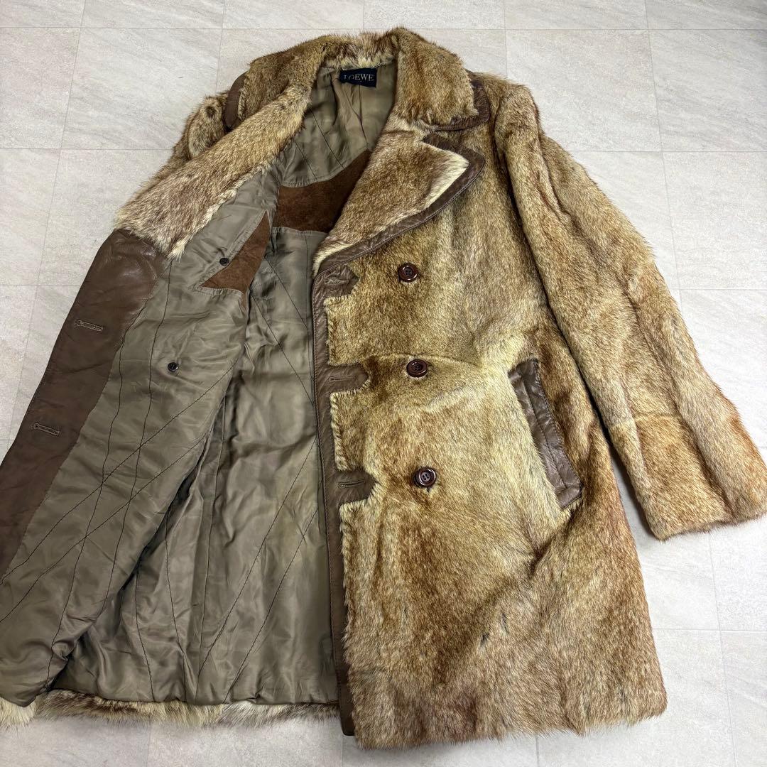 LOEWE ロエベ 毛皮 メンズコート ファーコート　ダブル vintage