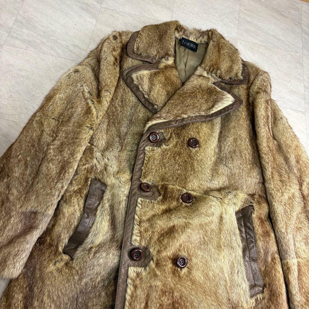 LOEWE ロエベ 毛皮 メンズコート ファーコート　ダブル vintage