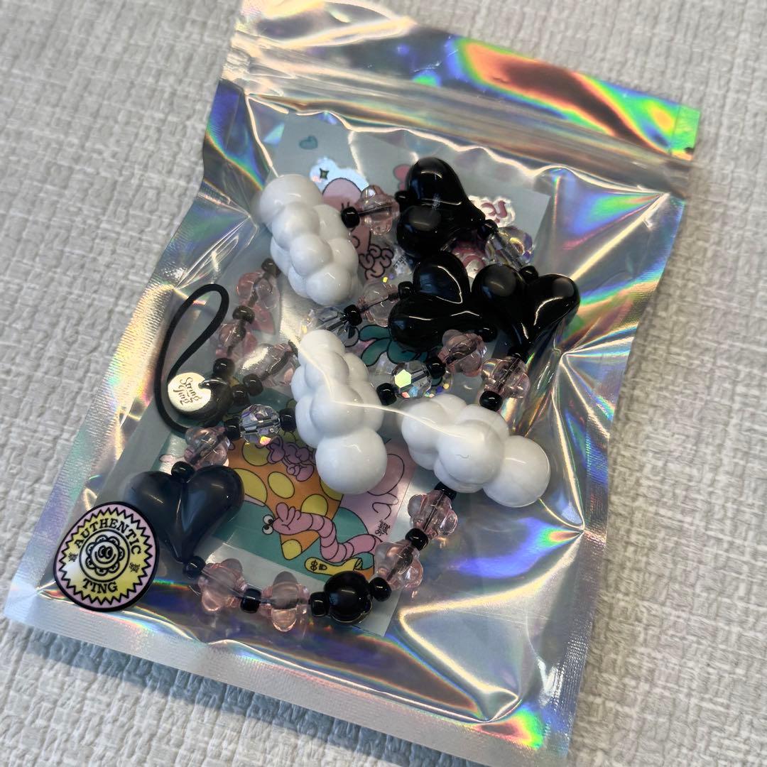 ストリングティング Osaka kawaii ハート 雲 ブラック