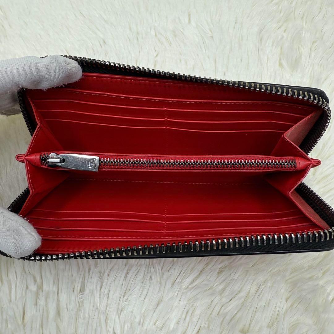 ✨美品✨クリスチャンルブタン 長財布 ブラック デカロゴ ラバーソール レザー