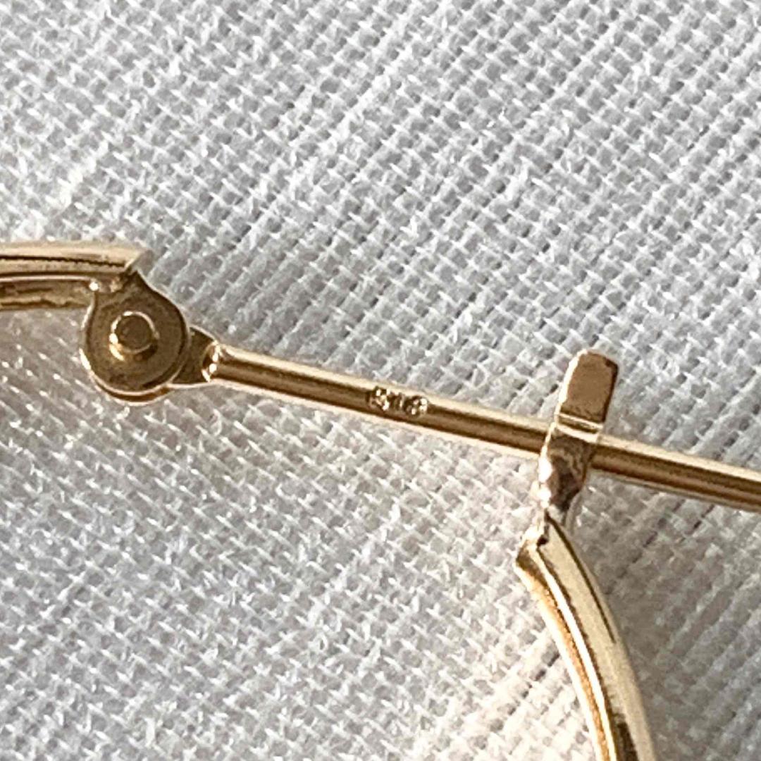 18金【2×20mm 甲丸フープピアス】イエローゴールド K18刻印入 新品！