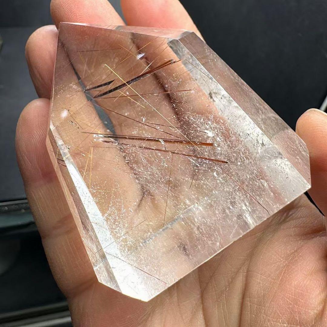 天然石ルチルクォーツのポイント　置物G.541