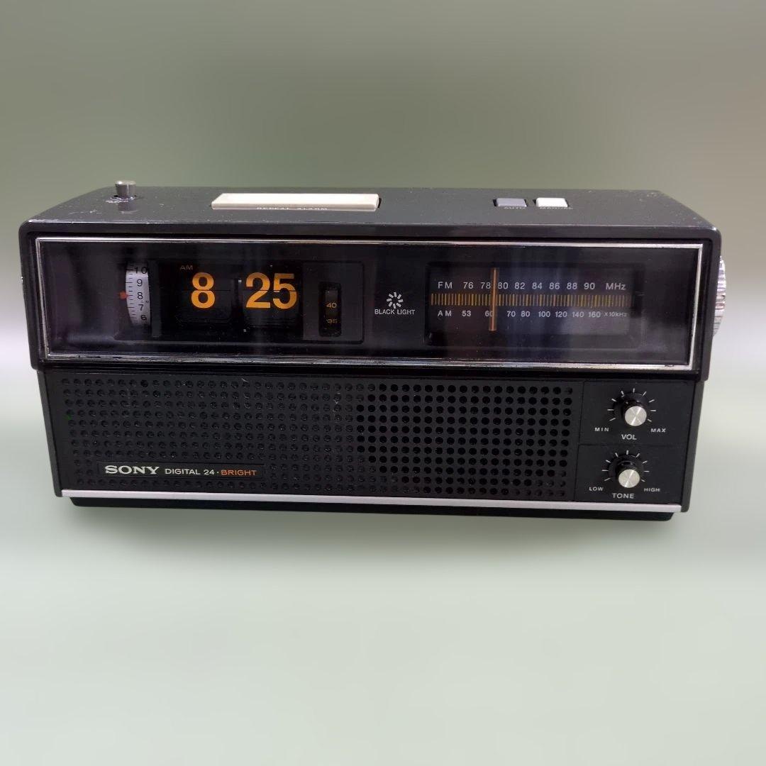 SONY デジタル24ブライト 置時計 ブラック 完動美品