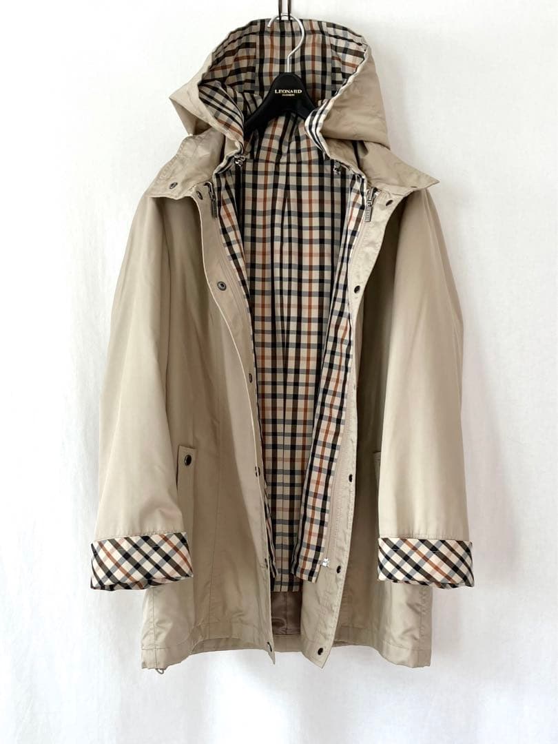 美品 DAKS 13 4WAY ハウスチェック ジャケット ブルゾン ライナー