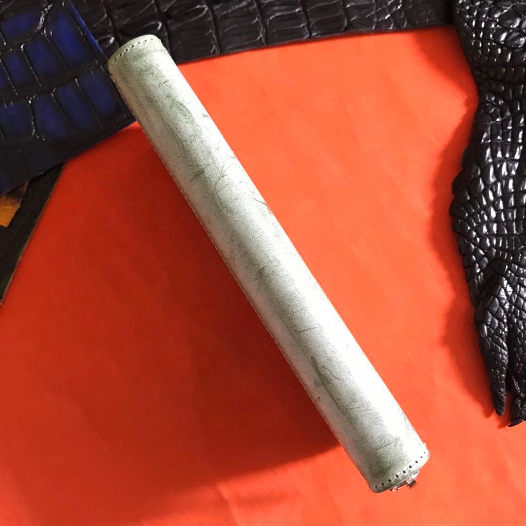 新作品 グリーン系　緑　ハンドメイド ブライドレザー ヌメ革本革 メンズ　長財布