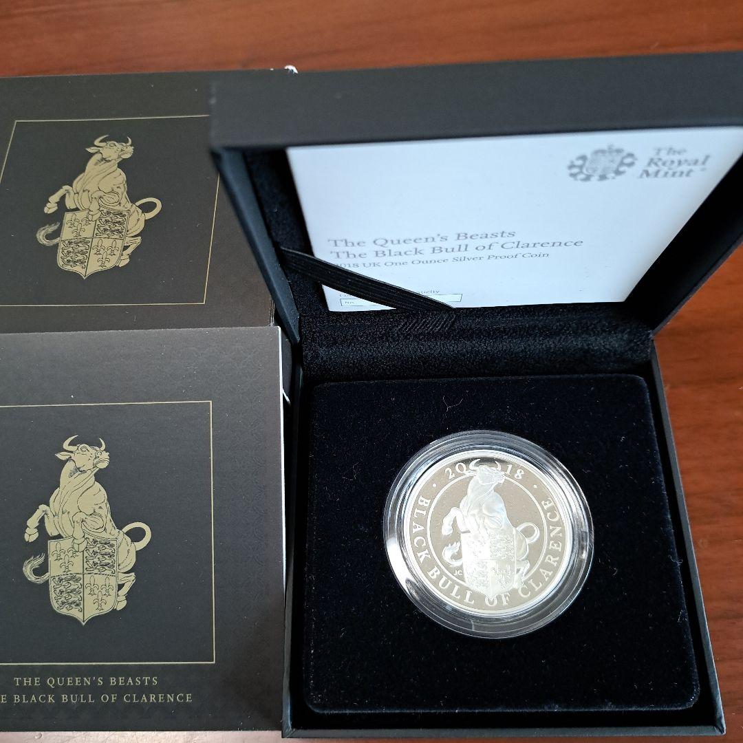 ⭐クイーンズビースト　ブラックブル　プルーフ銀貨ロイヤルミント１オンス　限定品