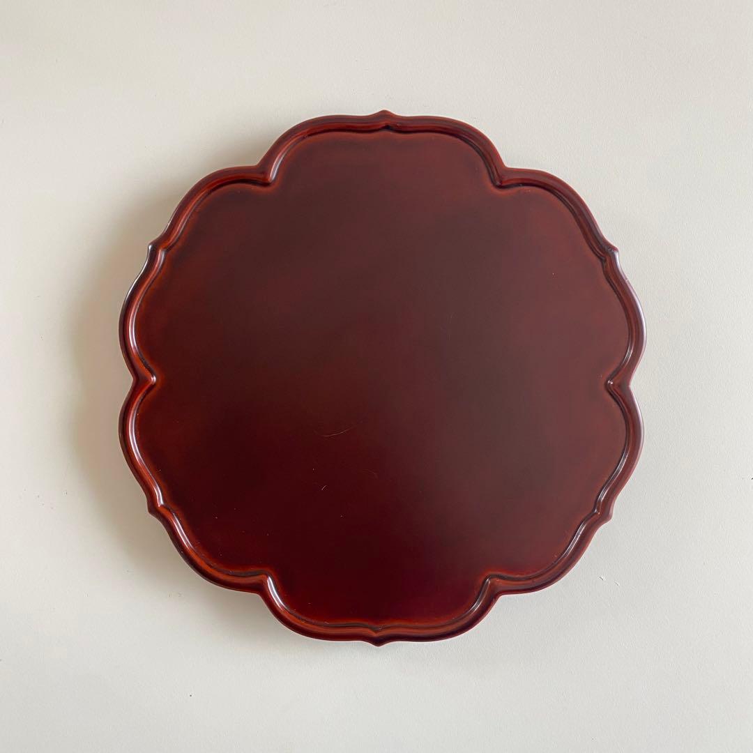 TIME & STYLE 溜塗 - 稜花皿