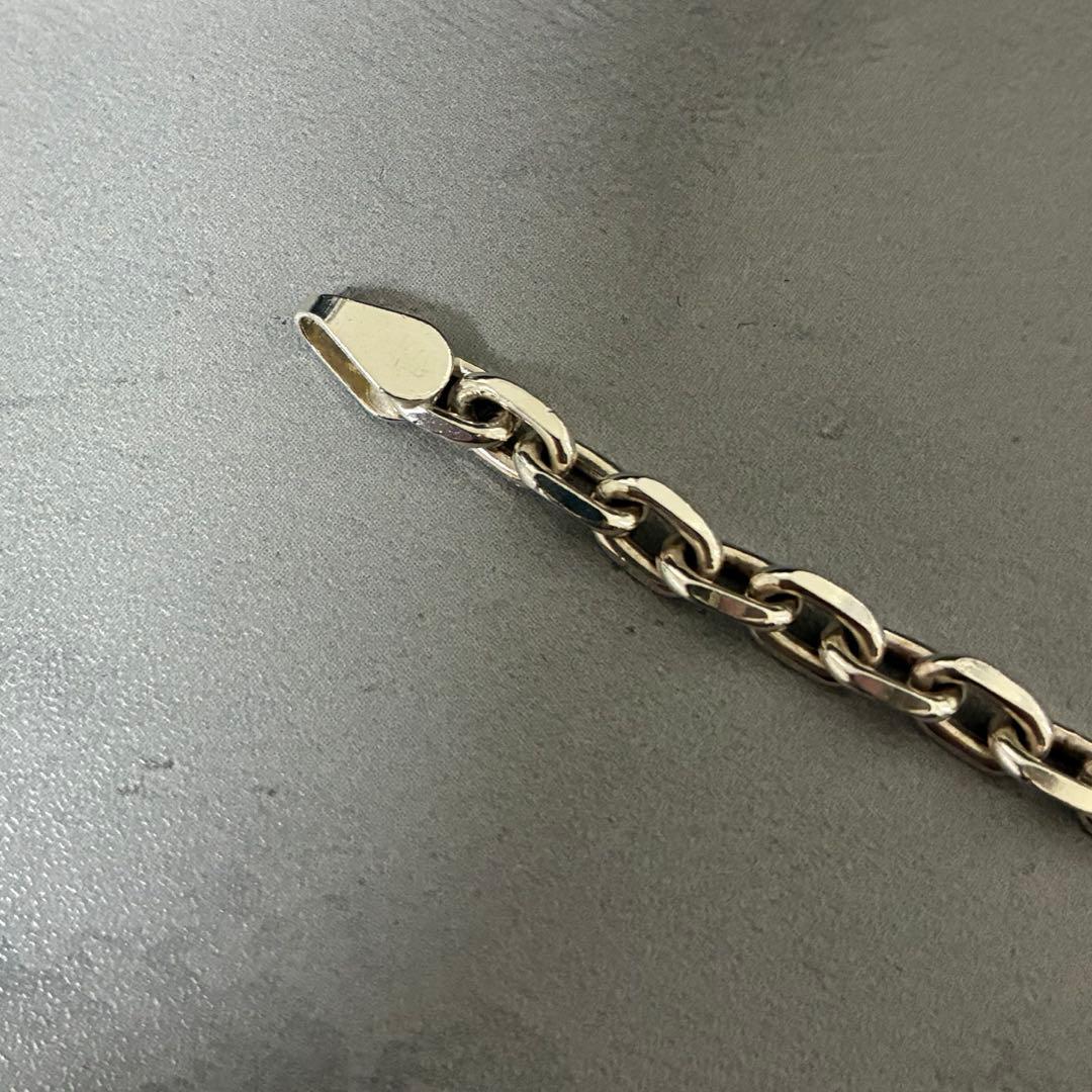 4面カットあずきチェーンネックレス シルバー925 幅5.0ミリ 全長50cm