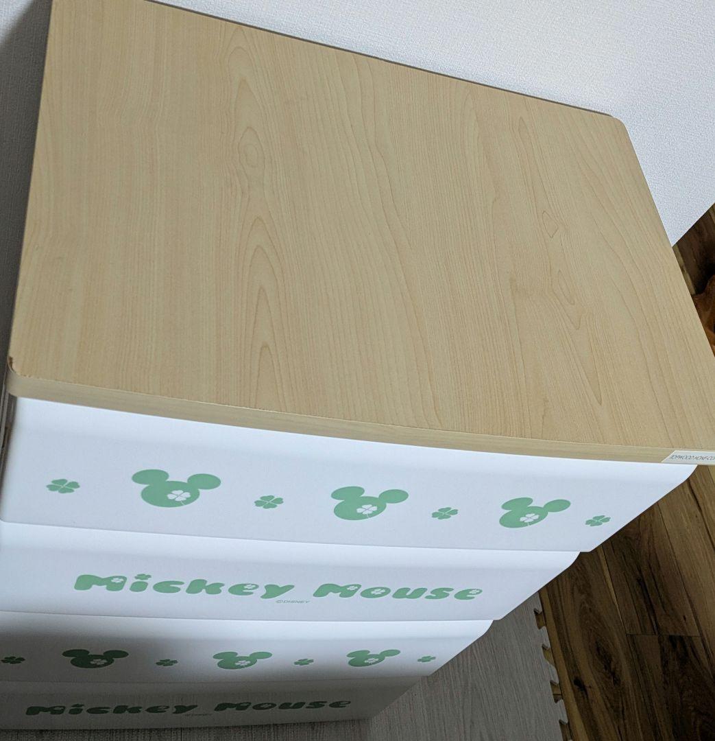 除菌済！送料込美品！ディズニーミッキーマウス　 ４段衣類収納ケース