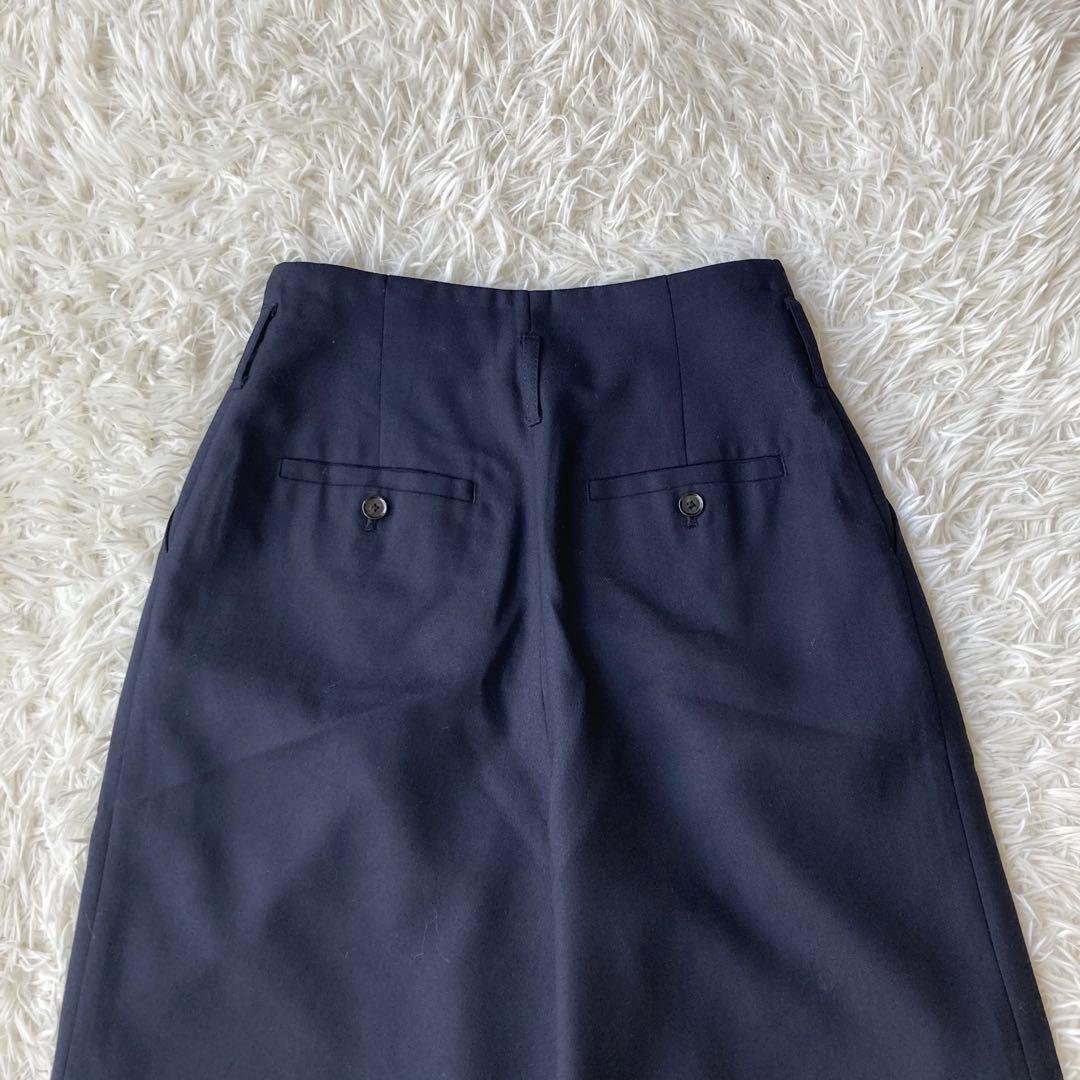 ナチュラルビューティベーシック ノーカラージャケットパンツセットアップ 濃紺 S