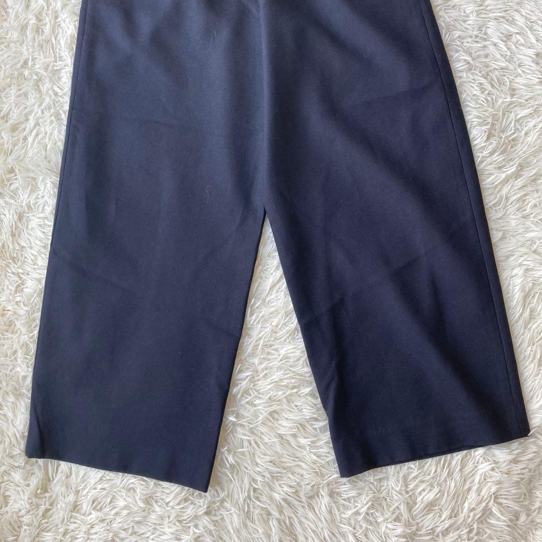 ナチュラルビューティベーシック ノーカラージャケットパンツセットアップ 濃紺 S