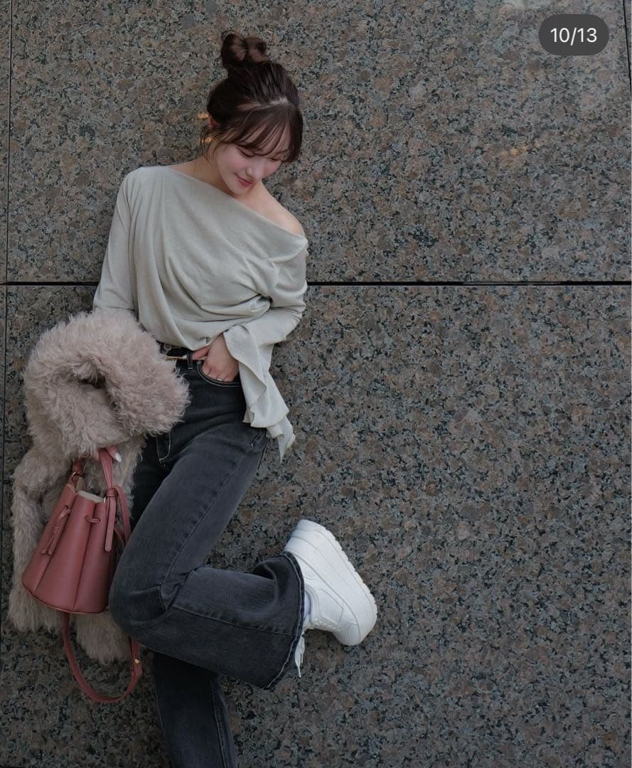 きつね＊FRAY I.D ウールリバーミドルAラインコート・トップス