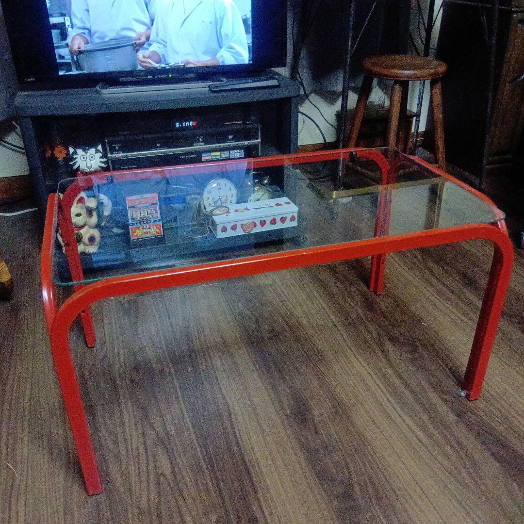 昭和レトロガラステーブル