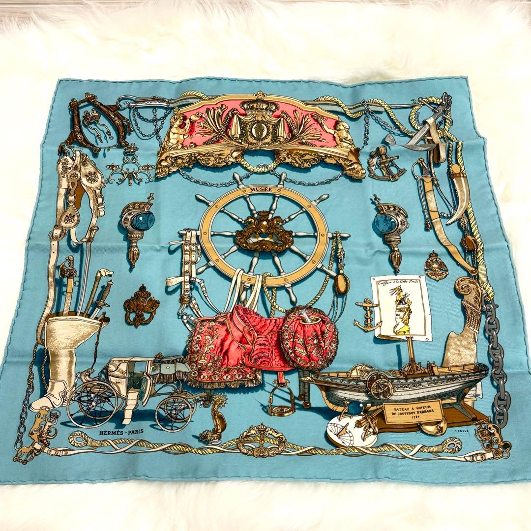 【美品】　HERMES エルメス　カレ45 シルクスカーフ　ストール