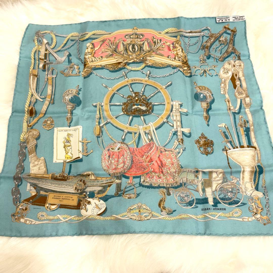 【美品】　HERMES エルメス　カレ45 シルクスカーフ　ストール