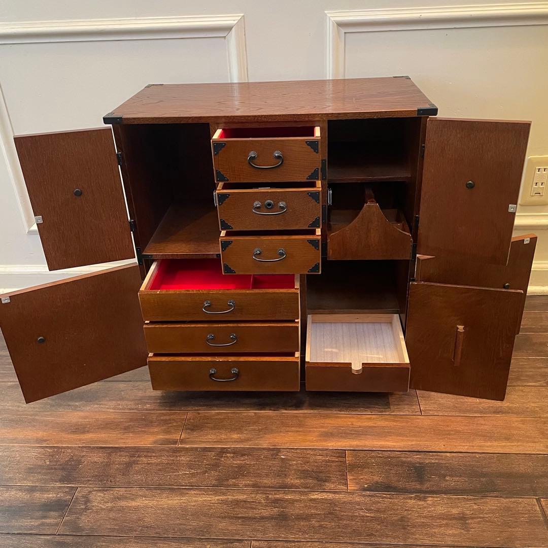 希少 箪笥 裁縫箱 木箱 からくり 隠し有り 古道具 和ダンス レトロ