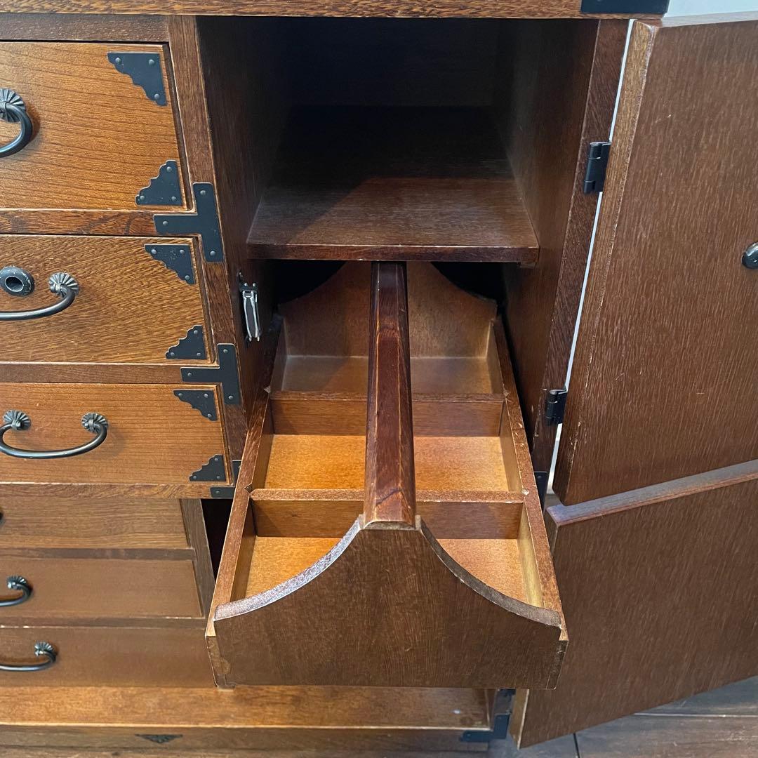 希少 箪笥 裁縫箱 木箱 からくり 隠し有り 古道具 和ダンス レトロ