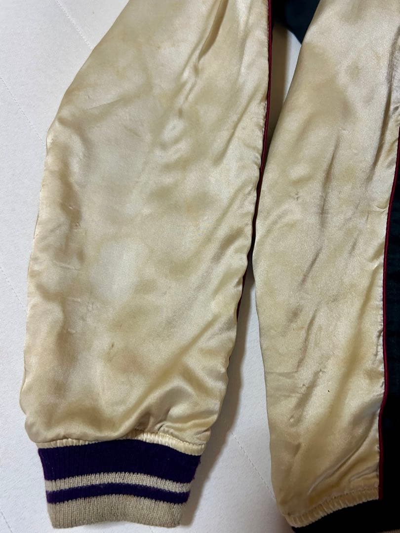 スカジャン ☆ドラゴン虎 舞子 刺繍 リバーシブル ヴィンテージ シルク