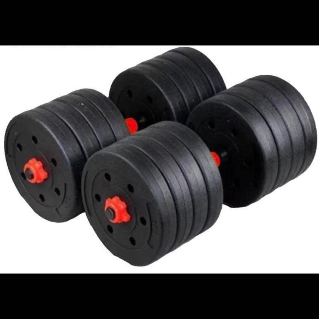 【計50kg】バーベルにもなるダンベル｜25kg×2個セット 可変式プレートA6