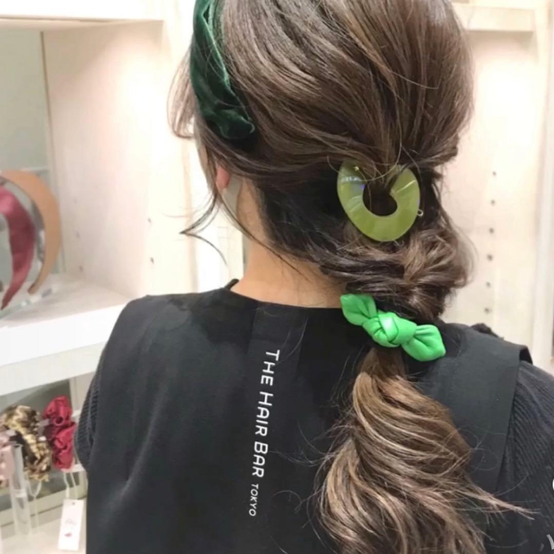 THE HAIR BAR TOKYO♡レザースモールノットポニー♡