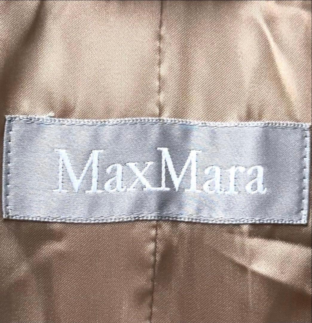 極美品 Max Mara ピュアウール リアルト ロングコート キャメル ベルト