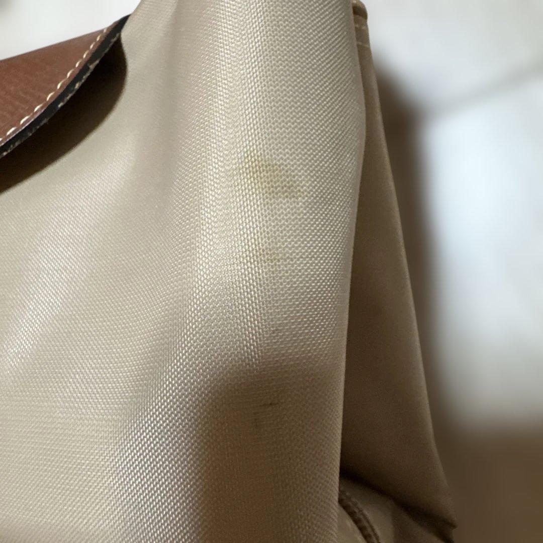 ロンシャンベージュ ナイロンレザーボストンバッグトラベルバッグショルダー付き