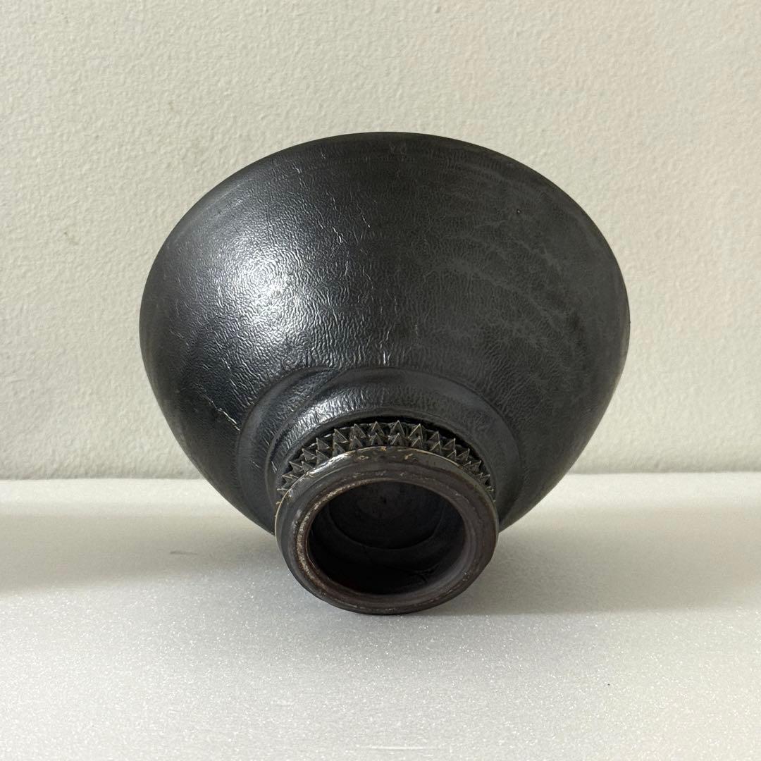 濱中史朗　スタッズ茶碗　レザー