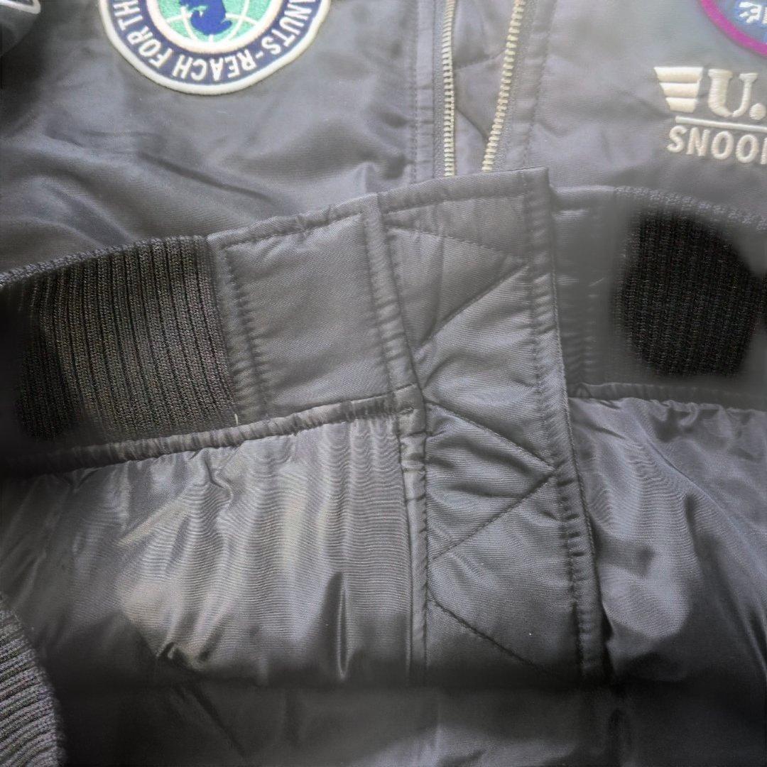 【新品】スヌーピー MA-1 フライトジャケット 黒 L メンズ アストロ