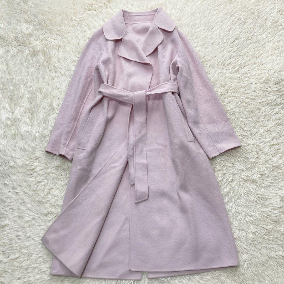 ANAYI アナイ リバーダブルコート ピンク 36 ベルト付 ロング