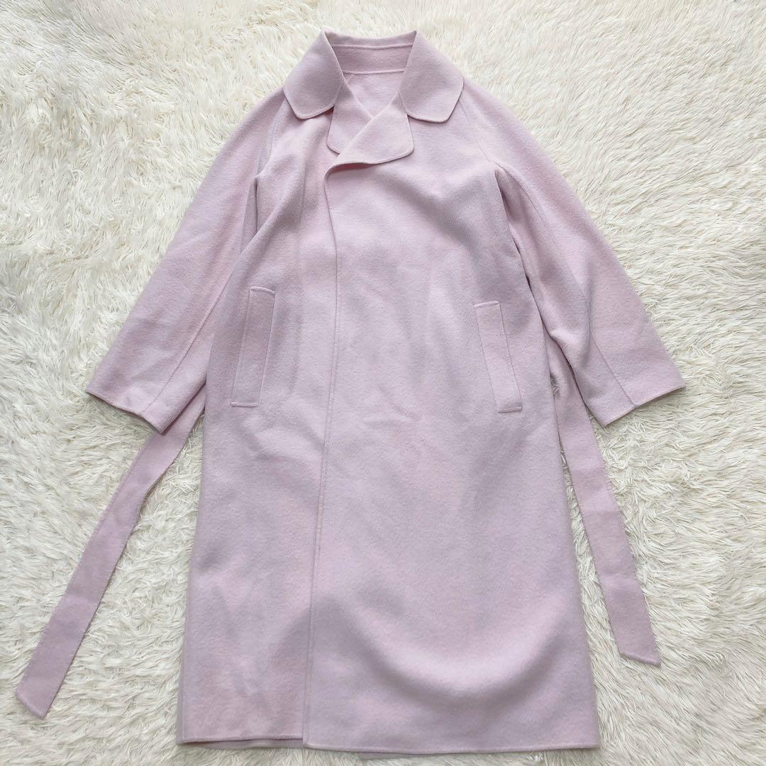 ANAYI アナイ リバーダブルコート ピンク 36 ベルト付 ロング