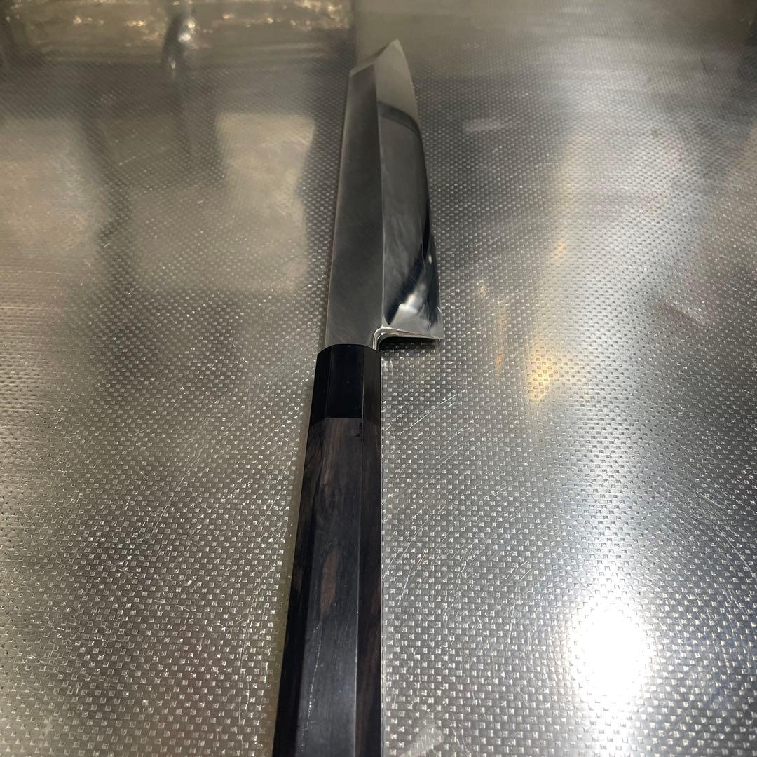 【堺打刃物】銀三鋼 切付240mm 黒檀八角水牛柄　和包丁