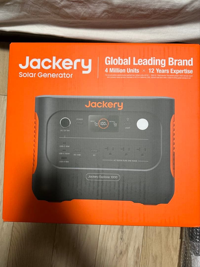 ジャクリ ポータブル電源 1000 & 100Wソーラーパネルセット　キャンプ