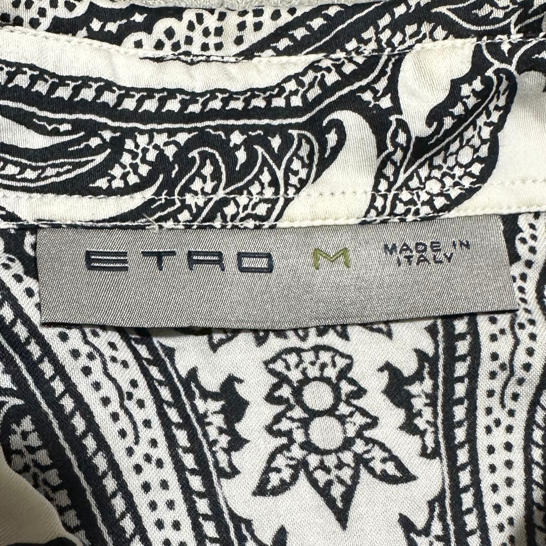 専用★メンズM✨ETRO エトロ　ペイズリー長袖総柄シャツ　ホワイト　白