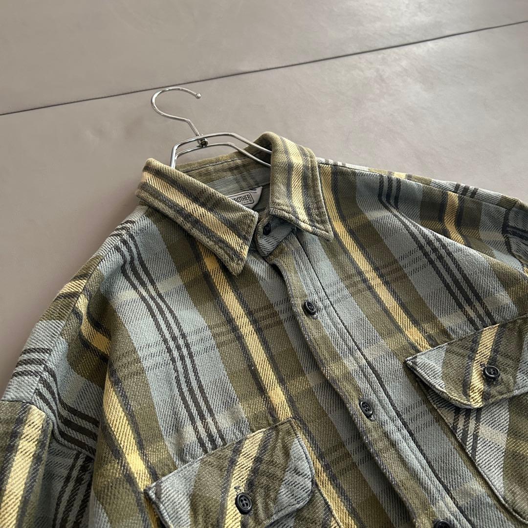 70-80s FIVE BROTHER USA製 フランネルシャツ XL