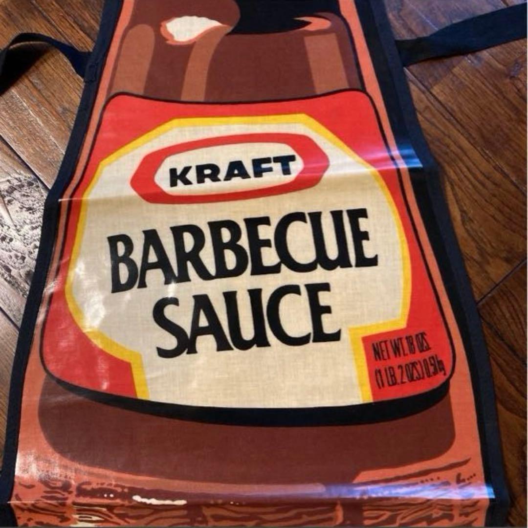 希少！70s 英国製 KRAFT バーベキューソース ボトル形 エプロン 企業物