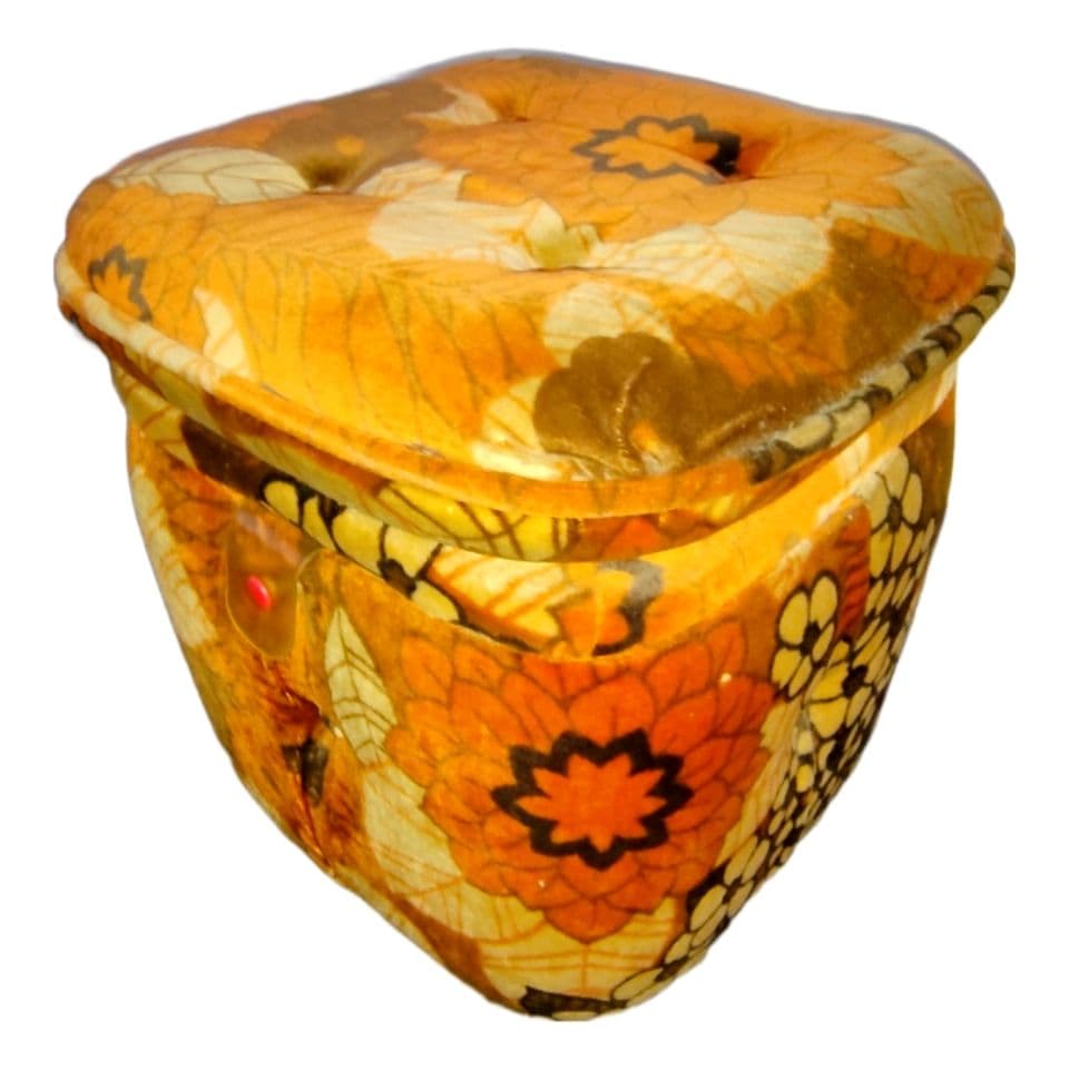 昭和 レトロ 花柄 収納 椅子 イス いす チェア スツール