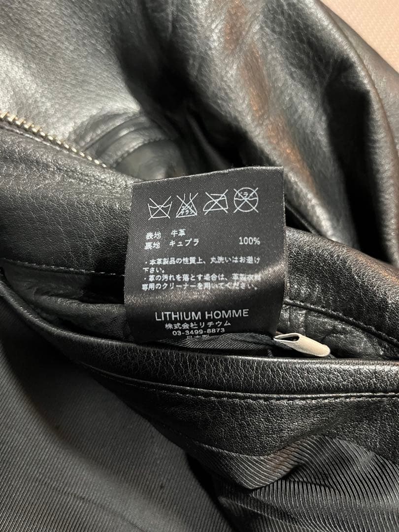 LITHUM HOMM シングル レザー ライダース