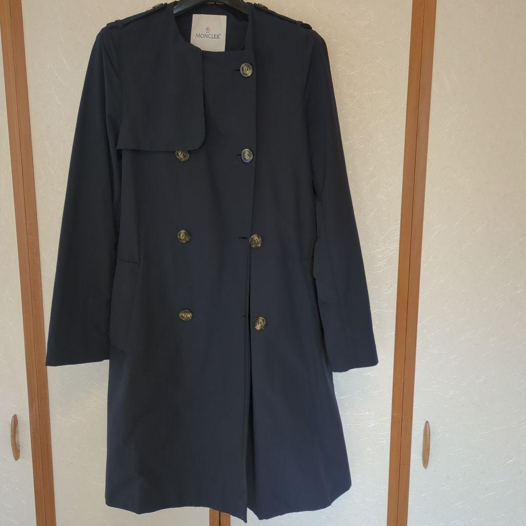 K*a様 モンクレールMONCLERトレンチコート　紺色　1サイズ　美品