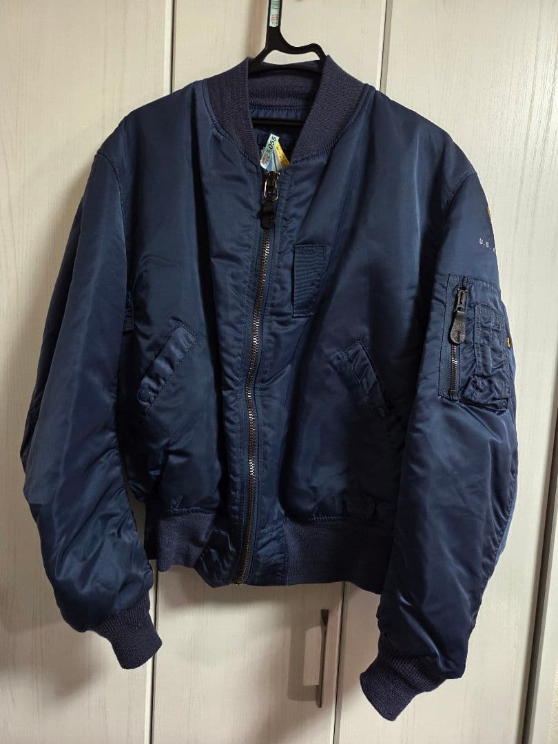 q*2様 希少サイズ 50s 復刻 USA製 ALPHA MA-1 ネイビー X