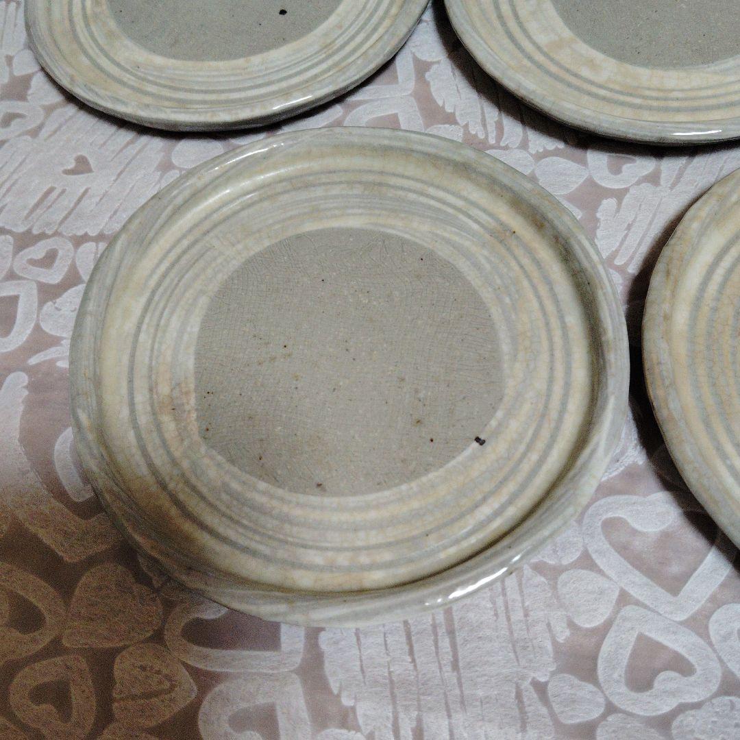 高級　京焼　刷毛目皿　ろくろ手作り