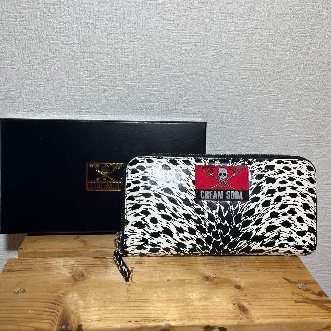 ピンクドラゴン　クリームソーダ　レオパード　長財布