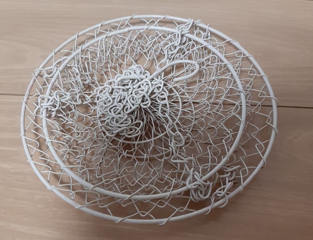 無印良品 ステンレスワイヤーバスケット　ラタン　藤　バスケット カゴ 収納雑貨